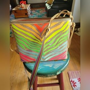 Consuela Multicolor Zebra Crossbody Bag